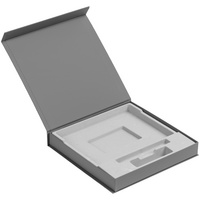 Коробка Memoria под ежедневник, аккумулятор и ручку, серая (P11701.10)