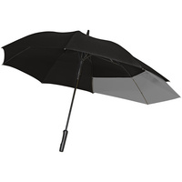 Зонт-трость Fiber Move AC, черный с серым (P11854.31)