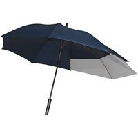 Зонт-трость Fiber Move AC, темно-синий с серым (P11854.41)