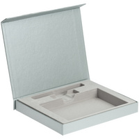 Коробка Memo Pad для блокнота, флешки и ручки, серебристая (P12428.10)