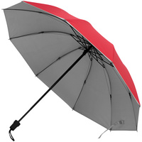 Зонт-наоборот складной Silvermist, красный с серебристым (P13034.50)