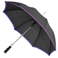 P13037.37 - Зонт-трость Highlight, черный с фиолетовым
