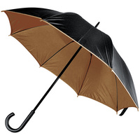 P13040.32 - Зонт-трость Downtown, черный с коричневым