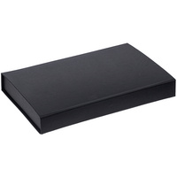Коробка Silk с ложементом под ежедневник 13x21 см, флешку и ручку, черная (P16206.30)