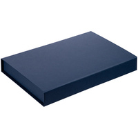 Коробка Silk с ложементом под ежедневник 13x21 см, флешку и ручку, синяя (P16206.40)