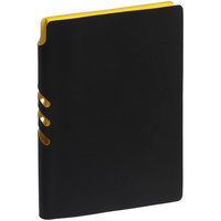 Ежедневник Flexpen Black, недатированный, черный с желтым (P13087.38)