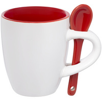 Кофейная кружка Pairy с ложкой, красная (P13138.50)