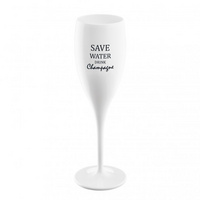 Бокал для шампанского Save Water Drink Champange, белый (P13452.04)