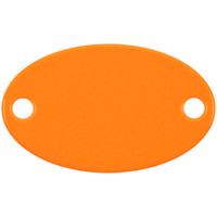 Шильдик металлический Alfa Oval, оранжевый неон (P13843.22)