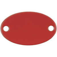 Шильдик металлический Alfa Oval, красный (P13843.50)