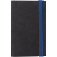 Ежедневник Velours, недатированный, черный с синим (P13886.34)