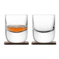 Набор из 2 стаканов Renfrew Whisky с деревянными подставками (P14499.00)