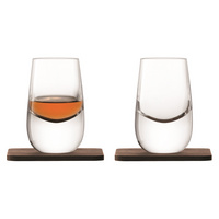 Набор из 2 стопок Whisky с деревянными подставками (P14514.00)