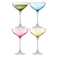 Набор из 4 бокалов для шампанского Polka Saucer, пастельный (P14533.00)