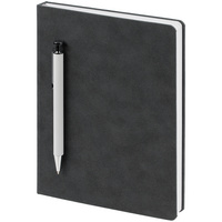 Ежедневник Magnet с ручкой, серый с белым (P15064.16)