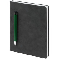P15064.19 - Ежедневник Magnet с ручкой, серый с зеленым