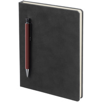 Ежедневник Magnet с ручкой, черный с коричневым (P15064.30)