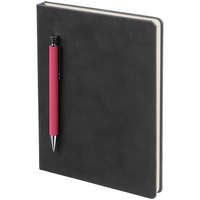 Ежедневник Magnet с ручкой, черный с розовым (P15064.35)