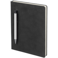 Ежедневник Magnet с ручкой, черный с белым (P15064.36)