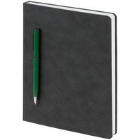 P15070.19 - Ежедневник Magnet Chrome с ручкой, серый с зеленым