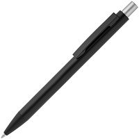 Ручка шариковая Chromatic, черная с серебристым (P15111.11)