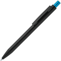 P15111.44 - Ручка шариковая Chromatic, черная с голубым
