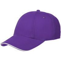 P15149.78 - Бейсболка Canopy, фиолетовая с белым кантом