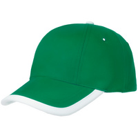 Бейсболка Honor, зеленая с белым кантом (P15150.92)