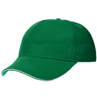 P15848.92 - Бейсболка Classic, ярко-зеленая с белым кантом