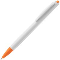 P15906.62 - Ручка шариковая Tick, белая с оранжевым