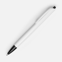 Ручка шариковая Tick, белая с черным (P15906.63)