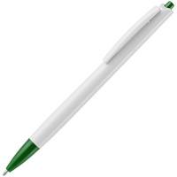P15906.69 - Ручка шариковая Tick, белая с зеленым