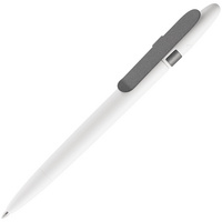 Ручка шариковая Prodir DS5 TSM Metal Clip, белая с серым (P16199.61)