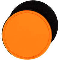 Лейбл из ПВХ с липучкой Menteqo Round, оранжевый неон (P16299.22)