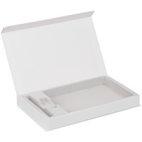 P16372.60 - Коробка Horizon Magnet с ложементом под ежедневник, флешку и ручку, белая