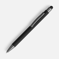 Ручка шариковая Atento Soft Touch Stylus со стилусом, черная (P16428.30)