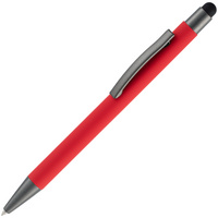 P16428.50 - Ручка шариковая Atento Soft Touch со стилусом, красная