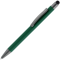 P16428.90 - Ручка шариковая Atento Soft Touch со стилусом, зеленая