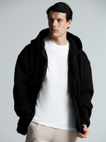 Толстовка унисекс оверсайз Zippy, черная (P16883.30)