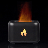 Увлажнитель-ароматизатор Fire Flick с имитацией пламени, черный (P16899.30)