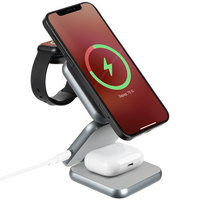 Складная станция беспроводной зарядки Terza, серебристая (P16930.10)