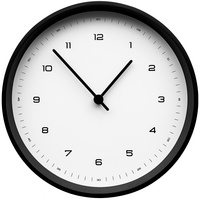 Часы настенные Flash, белые с черным (P17125.63)