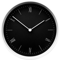 Часы настенные Arro, черные с белым (P17116.36)