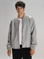 Бомбер из искусственной кожи Univer, серый (P17402.10)