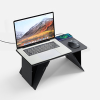 Складной стол для ноутбука с беспроводной зарядкой Kickstand Table, серый (P17486.10)