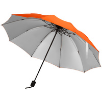 Зонт наоборот складной Stardome, оранжевый с серебристым (P17512.20)