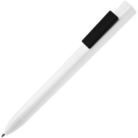 Ручка шариковая Swiper SQ, белая с черным (P17522.63)