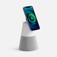Bluetooth-колонка с беспроводной зарядкой и подсветкой Cone Sonance, серая (P17573.10)