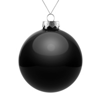 Елочный шар Finery Gloss, 10 см, глянцевый черный (P17664.30)