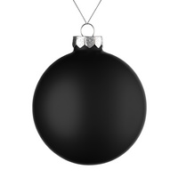 Елочный шар Finery Matt, 10 см, матовый черный (P17665.30)